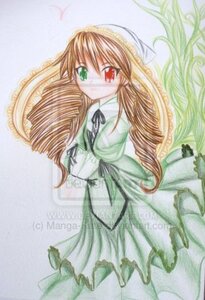 Rating: Safe Score: 0 Tags: 1girl black_ribbon brown_hair dress frills green_dress green_eyes heterochromia image long_hair long_sleeves looking_at_viewer red_eyes ribbon solo suiseiseki very_long_hair User: admin