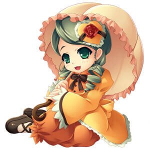 Rating: Safe Score: 0 Tags: 1girl :d bonnet dress drill_hair food frills full_body green_eyes green_hair image kanaria long_sleeves looking_at_viewer open_mouth parasol shoes simple_background smile solo twin_drills umbrella white_background User: admin