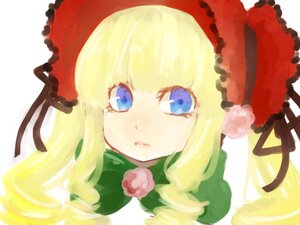 Rating: Safe Score: 0 Tags: 1girl bangs blonde_hair blue_eyes bonnet bow bowtie drill_hair face flower image long_hair looking_at_viewer pink_flower pink_rose portrait rose shinku simple_background solo white_background User: admin