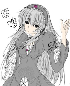 Rating: Safe Score: 0 Tags: 1girl closed_mouth dress flower frills hairband image lolita_hairband long_hair long_sleeves looking_at_viewer ribbon rose simple_background solo suigintou upper_body very_long_hair white_background User: admin