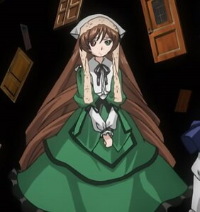 Rating: Safe Score: 0 Tags: 1girl brown_hair dress green_dress green_eyes heterochromia image long_hair long_sleeves looking_at_viewer red_eyes ribbon solo suiseiseki very_long_hair User: admin