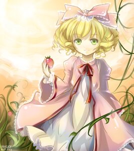 Rating: Safe Score: 0 Tags: 1girl apple blonde_hair bow commentary_request dated dress food frills fruit grapes green_eyes hina_ichigo hinaichigo holding holding_food holding_fruit image long_sleeves looking_at_viewer mtyy object_namesake photoshop_(medium) pink_bow ribbon rozen_maiden short_hair smile solo strawberry User: admin
