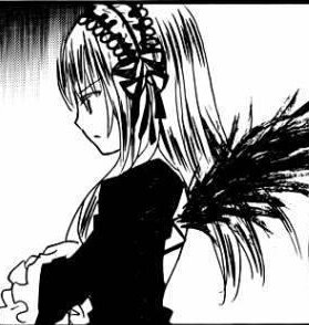 Rating: Safe Score: 0 Tags: 1girl closed_mouth dress greyscale hairband image lolita_hairband long_hair long_sleeves monochrome profile ribbon simple_background solo suigintou upper_body white_background wings User: admin