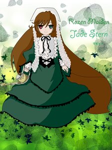 Rating: Safe Score: 0 Tags: 1girl brown_hair bug butterfly dress frills green_dress green_eyes head_scarf heterochromia image insect long_hair long_sleeves looking_at_viewer red_eyes smile solo suiseiseki very_long_hair watering_can User: admin