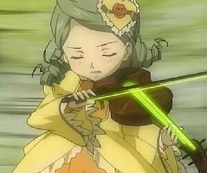 Rating: Safe Score: 0 Tags: 1girl closed_eyes dress drill_hair flower frills image kanaria long_sleeves music playing_instrument ringlets rose solo twin_drills User: admin
