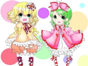 Rating: Safe Score: 0 Tags: 2girls blonde_hair bloomers bow dress drill_hair green_eyes green_hair hina_ichigo hinaichigo image kanaria multiple_girls open_mouth pair pink_bow ringlets short_hair smile twin_drills underwear User: admin