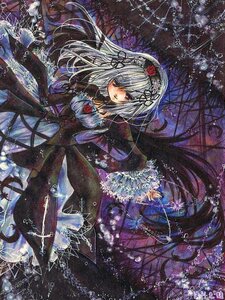 Rating: Safe Score: 0 Tags: 1girl black_dress black_wings dress flower frills hairband image lolita_hairband long_hair long_sleeves looking_at_viewer red_eyes rose silver_hair solo suigintou very_long_hair wings User: admin