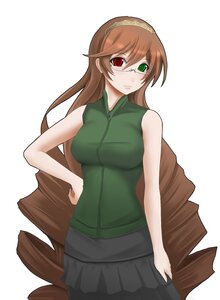 Rating: Safe Score: 0 Tags: 1girl black_skirt breasts brown_hair chemical-x drill_hair glasses green_eyes green_shirt hairband hand_on_hip heterochromia image long_hair looking_at_viewer older pantyhose red_eyes rozen_maiden shirt simple_background skirt sleeveless solo suiseiseki very_long_hair white_background User: admin