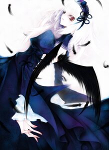 Rating: Safe Score: 0 Tags: 1girl black_feathers black_wings dress feathered_wings feathers flower frills hairband image juliet_sleeves lolita_hairband long_hair long_sleeves looking_at_viewer red_eyes solo suigintou wings User: admin