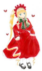 Rating: Safe Score: 0 Tags: 1girl black_footwear blonde_hair blue_eyes bonnet bow bowtie dress full_body heart image long_hair long_sleeves looking_at_viewer red_dress shinku shoes solo standing twintails very_long_hair white_background white_legwear User: admin