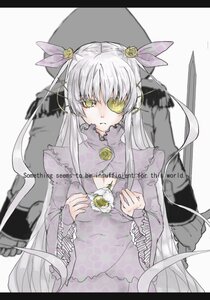 Rating: Safe Score: 0 Tags: 1girl barasuishou blurry depth_of_field dress eyepatch flower hair_ornament image letterboxed long_hair long_sleeves ribbon rose silver_hair solo striped vertical_stripes very_long_hair yellow_eyes User: admin