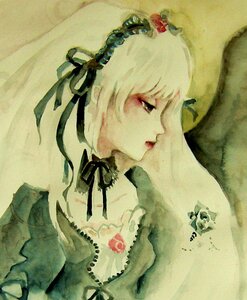 Rating: Safe Score: 0 Tags: 1girl black_ribbon choker dress frills image lace lips long_sleeves looking_away profile ribbon solo suigintou upper_body white_hair User: admin