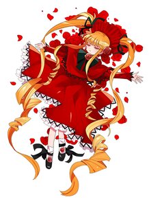 Rating: Safe Score: 0 Tags: 1girl blonde_hair bow closed_eyes dress drill_hair flower full_body image long_hair long_sleeves petals red_dress red_flower ringlets rose rose_petals shinku shoes solo twin_drills twintails very_long_hair User: admin