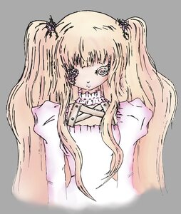 Rating: Safe Score: 0 Tags: 1girl bangs blonde_hair closed_mouth dress hair_ornament image kirakishou long_hair long_sleeves looking_at_viewer puffy_sleeves simple_background smile solo twintails upper_body very_long_hair User: admin