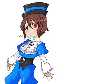 Rating: Safe Score: 0 Tags: 1girl blue_dress blush brown_hair corset dress frills green_eyes hat heterochromia image long_sleeves looking_at_viewer red_eyes ribbon short_hair simple_background solo souseiseki suiseiseki top_hat white_background User: admin