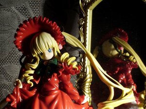 Rating: Safe Score: 0 Tags: 1girl blonde_hair blue_eyes bow doll dress drill_hair flower frills long_hair long_sleeves looking_at_viewer red_dress shinku solo standing very_long_hair User: admin