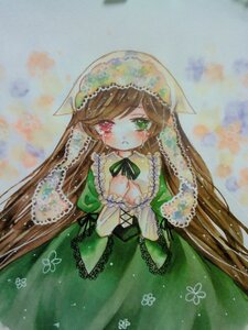 Rating: Safe Score: 0 Tags: 1girl brown_hair crying dress frills green_dress green_eyes image long_hair long_sleeves looking_at_viewer marker_(medium) red_eyes solo suiseiseki tears traditional_media very_long_hair watercolor_(medium) User: admin