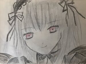 Rating: Safe Score: 0 Tags: 1girl closed_mouth eyebrows_visible_through_hair hair_ornament hair_ribbon image long_hair looking_at_viewer red_eyes ribbon simple_background smile solo suigintou traditional_media virtual_youtuber User: admin