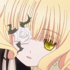 Rating: Safe Score: 0 Tags: 1girl bangs blonde_hair choker eyebrows_visible_through_hair hair_ornament image kirakishou long_hair looking_at_viewer pink_hair portrait simple_background solo traditional_media white_background yellow_eyes User: admin