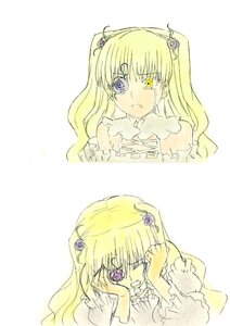 Rating: Safe Score: 0 Tags: 1girl blonde_hair crying crying_with_eyes_open dress eyepatch flower frills hair_ornament image kirakishou long_hair rose solo striped tears yellow_eyes User: admin
