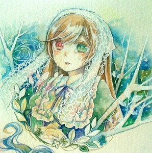 Rating: Safe Score: 0 Tags: 1girl auto_tagged dress flower frills heterochromia image long_hair red_eyes solo suiseiseki traditional_media upper_body watercolor_(medium) User: admin