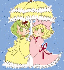 Rating: Safe Score: 0 Tags: 2girls blonde_hair dress drill_hair green_eyes green_hair hat hina_ichigo hinaichigo image kanaria long_sleeves looking_at_viewer multiple_girls pair pink_dress short_hair smile yellow_dress User: admin