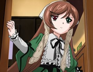 Rating: Safe Score: 0 Tags: 1girl auto_tagged black_ribbon braid brown_hair dress frilled_sleeves frills green_dress green_eyes heterochromia image long_hair long_sleeves looking_at_viewer red_eyes ribbon solo suiseiseki upper_body User: admin