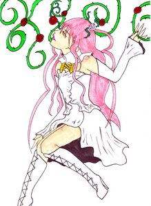 Rating: Safe Score: 0 Tags: 1girl boots cross-laced_footwear detached_sleeves dress flower hair_flower image kirakishou knee_boots lace-up_boots long_hair pink_hair red_flower red_rose rose solo thorns vines white_footwear yellow_eyes User: admin