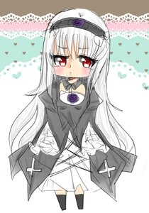 Rating: Safe Score: 0 Tags: 1girl bangs blush dress eyebrows_visible_through_hair flower image long_hair long_sleeves looking_at_viewer red_eyes rose solo suigintou very_long_hair User: admin