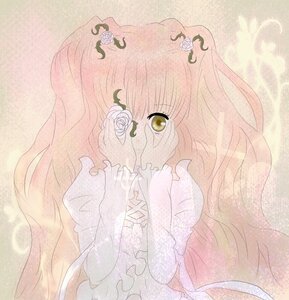 Rating: Safe Score: 0 Tags: 1girl covering_mouth flower frills hair_flower hair_ornament image kirakishou long_hair pink_hair pink_rose rose solo two_side_up very_long_hair white_flower white_rose yellow_eyes User: admin