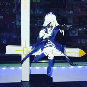 Rating: Safe Score: 0 Tags: 1girl blue_legwear boots closed_eyes doll dress hat long_hair long_sleeves sitting solo suigintou white_hair wings User: admin