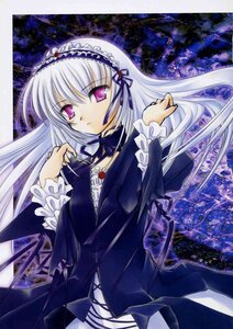 Rating: Safe Score: 0 Tags: 1girl dress expressionless flower frilled_sleeves frills hairband image long_hair long_sleeves looking_at_viewer pink_eyes ribbon rose silver_hair solo suigintou very_long_hair wings User: admin