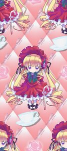 Rating: Safe Score: 0 Tags: 1girl blonde_hair bonnet bow dress drill_hair image long_hair long_sleeves looking_at_viewer pink_bow red_dress shinku solo twintails very_long_hair watermark User: admin