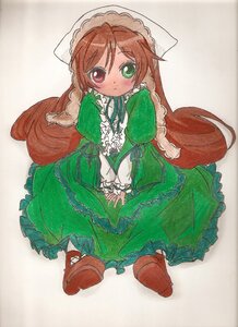 Rating: Safe Score: 0 Tags: 1girl blush brown_hair dress frills full_body green_dress green_eyes hat heterochromia image long_hair long_sleeves looking_at_viewer red_eyes simple_background solo suiseiseki twintails very_long_hair white_background User: admin