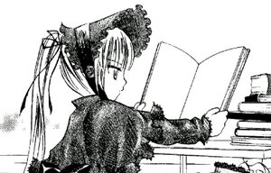 Rating: Safe Score: 0 Tags: 1girl bonnet dress greyscale hairband image lolita_hairband long_hair long_sleeves monochrome profile shinku solo suigintou User: admin