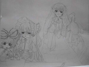 Rating: Safe Score: 0 Tags: 3girls bow greyscale image long_hair monochrome multiple multiple_girls sketch tagme traditional_media User: admin