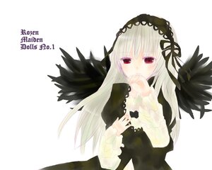 Rating: Safe Score: 0 Tags: 1girl bangs black_dress black_ribbon black_wings blush dress flower frills hairband half-closed_eyes image long_hair long_sleeves looking_at_viewer puffy_sleeves red_eyes ribbon silver_hair simple_background solo striped suigintou upper_body vertical_stripes white_background wings User: admin