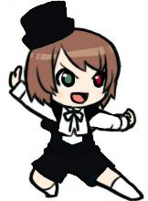 Rating: Safe Score: 0 Tags: 1girl :d black_dress brown_hair chibi dress full_body green_eyes hat heterochromia image long_sleeves looking_at_viewer open_mouth red_eyes simple_background smile solo souseiseki white_background User: admin