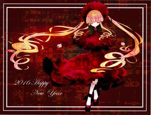 Rating: Safe Score: 0 Tags: 1girl blonde_hair blue_eyes bonnet bow dress full_body image long_hair long_sleeves looking_at_viewer red_dress shinku shoes solo standing twintails very_long_hair white_legwear User: admin