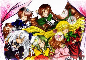 Rating: Safe Score: 0 Tags: 6+girls blonde_hair bow brown_hair closed_eyes dress flower frills green_hair hat hina_ichigo image kanaria long_hair long_sleeves multiple multiple_girls pink_bow rose shinku short_hair siblings sisters sleeping souseiseki suigintou suiseiseki tagme very_long_hair User: admin