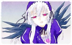 Rating: Safe Score: 0 Tags: 1girl bangs black_ribbon black_wings dress flower frills image long_hair long_sleeves looking_at_viewer pink_eyes ribbon solo suigintou wings User: admin