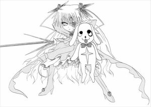 Rating: Safe Score: 0 Tags: 1girl barasuishou boots bow dress greyscale high_heels image long_hair monochrome solo standing striped stuffed_animal thighhighs vertical_stripes very_long_hair User: admin