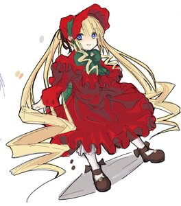 Rating: Safe Score: 0 Tags: 1girl auto_tagged blonde_hair blue_eyes blush bonnet bow bowtie closed_mouth dress drill_hair dutch_angle frills full_body green_bow green_neckwear image legs_apart long_hair long_sleeves looking_at_viewer lowres mary_janes nanami_natsuki pantyhose red_dress rozen_maiden shinku shoes sidelocks simple_background smile solo standing twintails very_long_hair white_background white_legwear User: admin