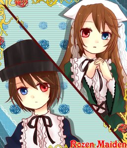 Rating: Safe Score: 0 Tags: blue_eyes blue_flower blue_rose brown_hair dress flower frills green_dress hat head_scarf heterochromia image long_hair looking_at_viewer multiple_girls pair red_eyes rose short_hair siblings sisters souseiseki suiseiseki top_hat twins User: admin