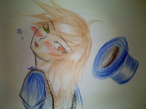 Rating: Safe Score: 0 Tags: 1girl blonde_hair blue_dress blush heterochromia image long_hair looking_at_viewer looking_back millipen_(medium) photo simple_background solo souseiseki traditional_media upper_body watercolor_(medium) watercolor_pencil_(medium) User: admin