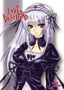 Rating: Safe Score: 0 Tags: 1girl black_dress black_ribbon collarbone detached_collar dress frills hairband image juliet_sleeves lolita_hairband long_hair long_sleeves looking_at_viewer puffy_sleeves red_eyes ribbon silver_hair simple_background solo suigintou upper_body User: admin