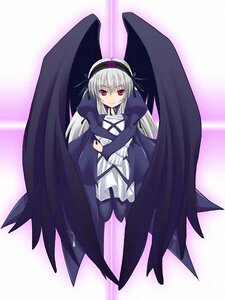 Rating: Safe Score: 0 Tags: 1girl black_wings dress frills full_body hairband image juliet_sleeves long_hair long_sleeves looking_at_viewer puffy_sleeves red_eyes solo standing suigintou wings User: admin