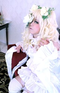 Rating: Safe Score: 0 Tags: 1girl bangs dress flower frills hair_flower hair_ornament kirakishou lace lips long_hair long_sleeves pink_hair sitting solo white_dress white_flower white_hair User: admin