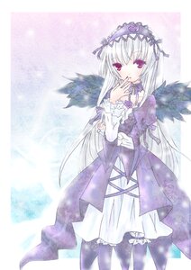 Rating: Safe Score: 0 Tags: 1girl bad_id bad_pixiv_id detached_collar dress emo_(mikan) flower frills hairband image lolita_fashion lolita_hairband long_hair long_sleeves looking_at_viewer purple_dress ribbon rozen_maiden silver_hair solo suigintou wings User: admin