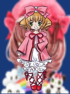 Rating: Safe Score: 0 Tags: 1girl :d blonde_hair bloomers blurry blurry_background blurry_foreground bow depth_of_field dress frills full_body green_eyes hair_bow hina_ichigo hinaichigo image long_sleeves looking_at_viewer motion_blur open_mouth pink_bow pink_dress ribbon shoes short_hair smile solo standing underwear white_legwear User: admin